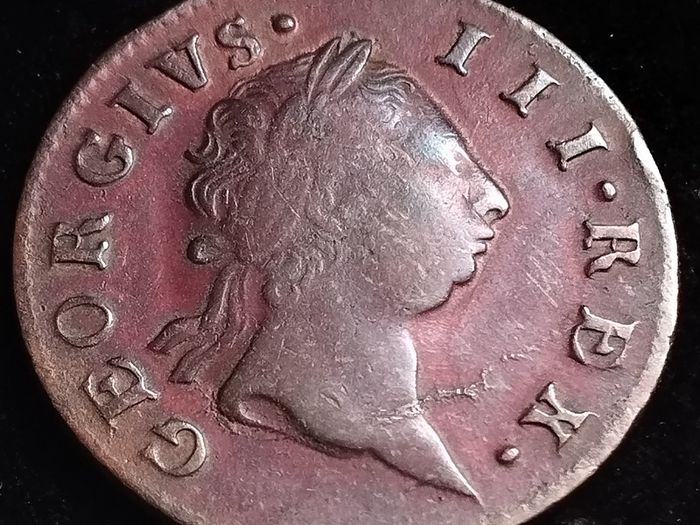 #886 - Hibernia - Ireland - 1769 - Half Penny