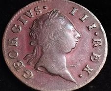 #886 - Hibernia - Ireland - 1769 - Half Penny