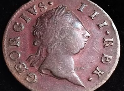 #886 - Hibernia - Ireland - 1769 - Half Penny