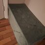 Green velvet bench and storage Image 2