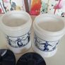 Dutch Opaque White Glass Jars x 2 Image 10