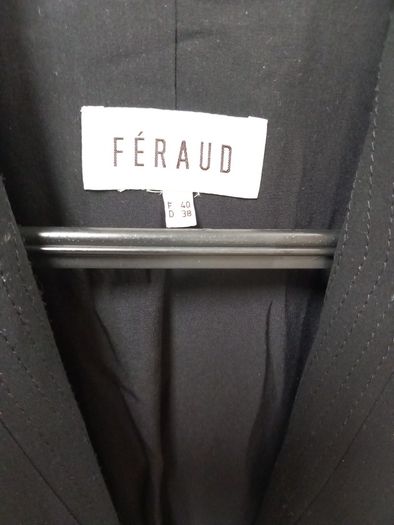 Feraud Black 100% Silk Jacket/Silk Lining F40 D38 UK12