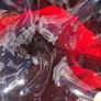 Murano Style Cranberry Ruffled Hand Blown Bowl Image 10