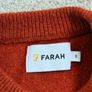 FARAH Lambswool jumper in orange color Image 5