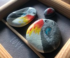 Handpainted Pebble Wall Art