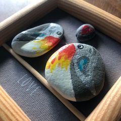 Handpainted Pebble Wall Art