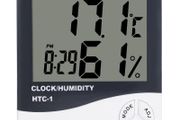 Thermometer Hygrometer Indoor Digital C/F Temperature Humidity Meter Desk Alarm Home Office Clock
