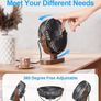 Desk Fan, Small USB Desk Fan Silent, 3 Speeds Portable Personal Desktop Fan, Dual 360 Degree Adjustment Mini Fan, Quiet Operation for Home,Office,School and Outdoor Image 6