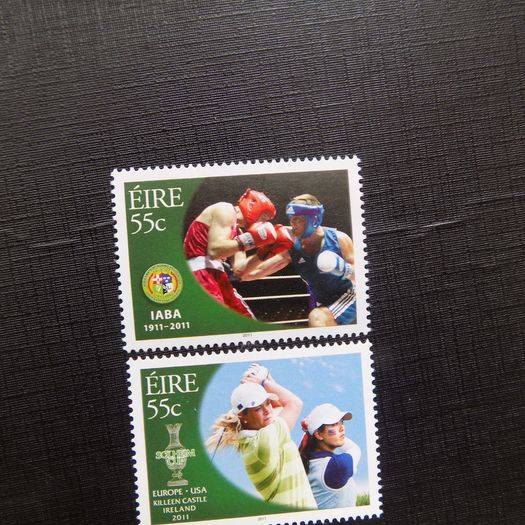 Ireland 2011.Amateur Boxing / Womens Golf.Two Stamps.Mint never hinged.