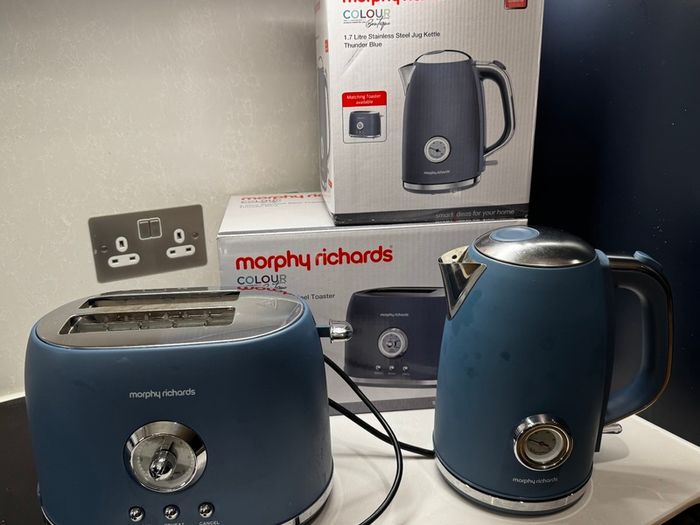 Morphy Richards Boutique Kettle & 2-Slice Toaster Thunder Blue