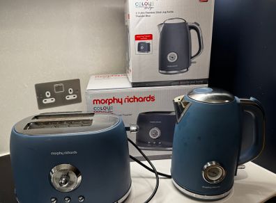 Morphy Richards Boutique Kettle & 2-Slice Toaster Thunder Blue