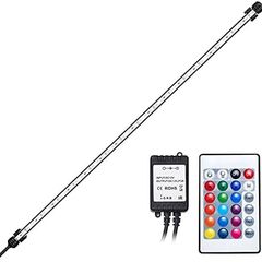 Aquarium Light,78cm RGB Submersible Aquarium LED Light with Remote Control, 12V Waterproof Fish Tank Light Strip, 45 LEDs