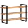 Sideboard with 3 Shelves 120x40x75 cm Solid Acacia Wood Image 2