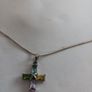 Silver cross and chain Image 2