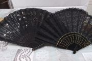 Two black vintage  fans