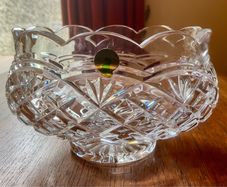 Waterford Crystal Lismore 7" Footed Bowl, 1970s.