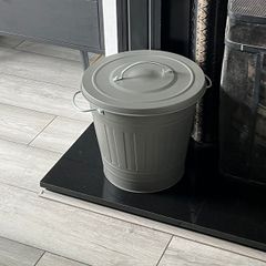 IKEA KNODD 16L Metal Bin with Lid - Grey