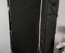 Black Fabric Wardrobe