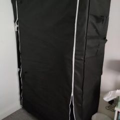 Black Fabric Wardrobe
