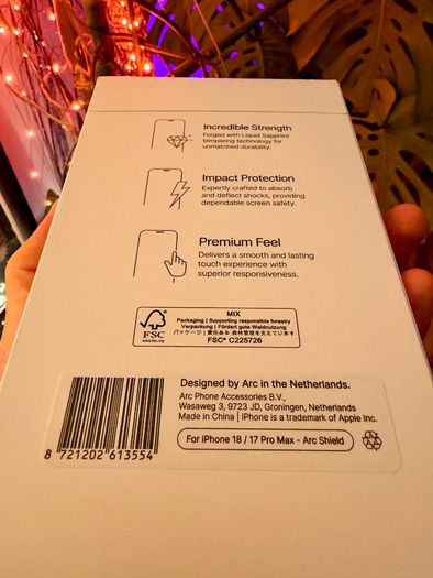 Arc Shield - iPhone 18 / 17 Pro Max Tempered Glass Screen Protector