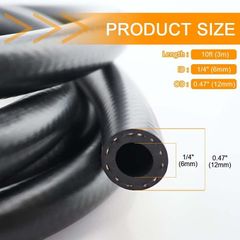 Fuel Line Hose 3m Fuel Pipe 6mm ID Fuel Hose Fuel Line for Car Tractor Motorcycle Small Engines