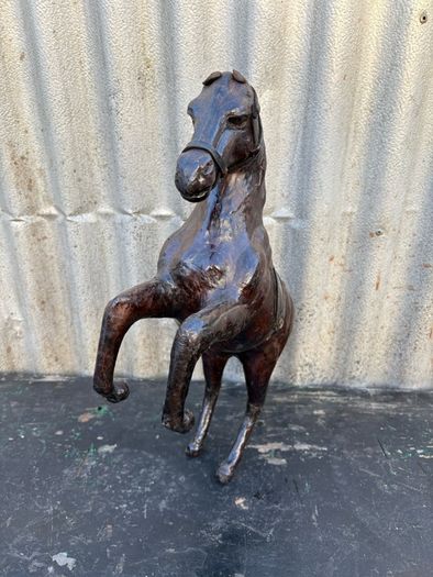 vintage decorative leather Horse c1960
