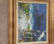 Very Large Impressionist Oil Painting by Artist Shaw