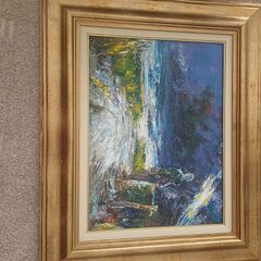 Very Large Impressionist Oil Painting by Artist Shaw