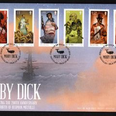 2019 Isle of Man Birth Bicentenary of Herman Melville Novelist & poet; Writer of Moby Dick Commemorative Stamps First Day Cover (FDC)
