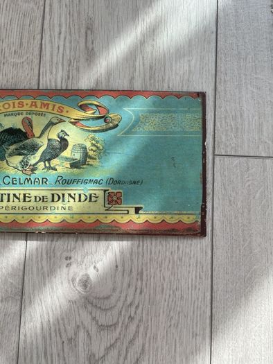 Vintage French Metal Sign (3 Friends )