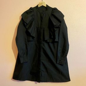 Pretty Little Thing PLT Shirt Dress with Frills | UK 8 LIKE NEW
