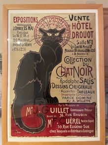Classic LE CHAT NOIR Paris Framed Picture