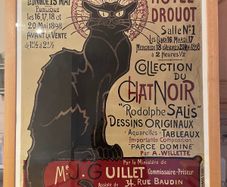 Classic LE CHAT NOIR Paris Framed Picture