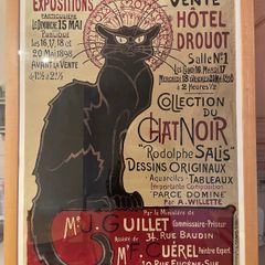 Classic LE CHAT NOIR Paris Framed Picture