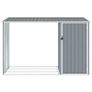 Garden Firewood Shed Grey 245x98x159 cm Galvanised Steel Image 7