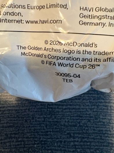 FIFA World Cup 2026 McDonald's cups and Coca Cola stickers.