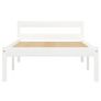 Bed Frame with 2 Drawers White Solid Pine Wood 100x200 cm Image 4