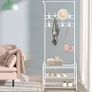 Coat Rack Stand with Shoe Rack and Removable 16 Hooks Free Standing Hall Tree Matte Steel Frame Hat Rack Coat Stand for Storage (FREE POSTAGE) Image 2