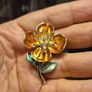 Vintage Brooch Flower Image 8