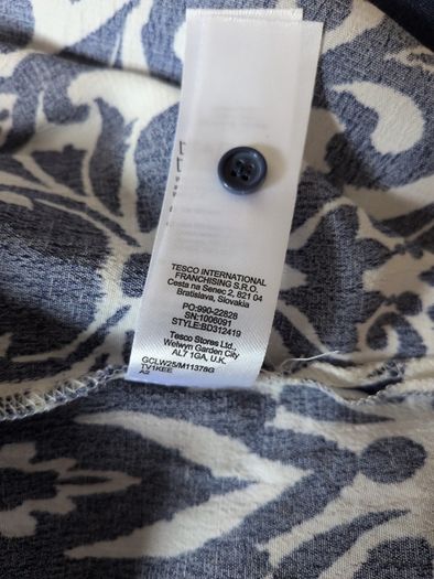 F&F Navy & White Dress.  S. 14. New- No Tag.