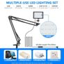29413 Neewer 2 Packs 66pcs Tabletop LED Video Light Plus Arm Stand Image 3