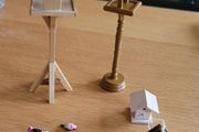 Miniature bird house / bird table for dolls house