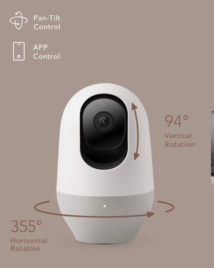 Baby Monitor WiFi Dog Pet Camera Indoor,360-degree Wireless IP Camera,1080P Home Security Camera,Motion Tracking,Night Vision,Works with Alexa (FREE POSTAGE)