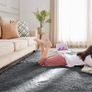 Rugs Living Room - Grey Area Rugs for Bedroom Anti Slip - Modern Super Soft Thick Pile Small Fluffy Shaggy Rug Non Shedding, 50cm x 80 cm MULTIPLE SIZES/COLOURS AVAILABLE (FREE POSTAGE) Image 7