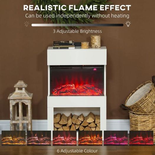 Electric Fireplace with Mantel