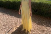 Yellow maxi halter neck dress. Size 8
