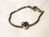 Pandora style heart bead with your photo metal Slider big hole 5MM european charms