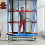 4.6FT Kids Trampoline for Toddlers Outdoor Indoor w/Enclosure Net, Steel Frame, for Ages 3-6 Years Image 2