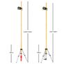 "3.7m yellow Laser Level Extend Telescoping Pole With 1/4""and 5/8"" Interface Mount Ceiling Leveling Rod " Image 3