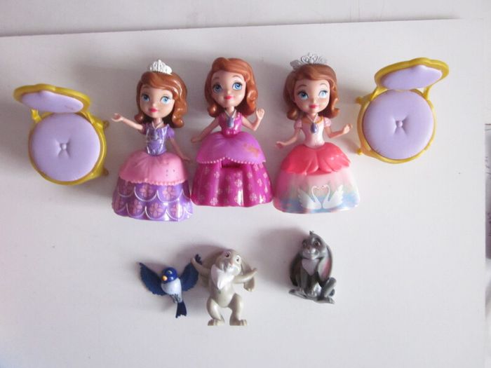 Disney Three Sofia Mattel Action Figure Dolls 3.25"